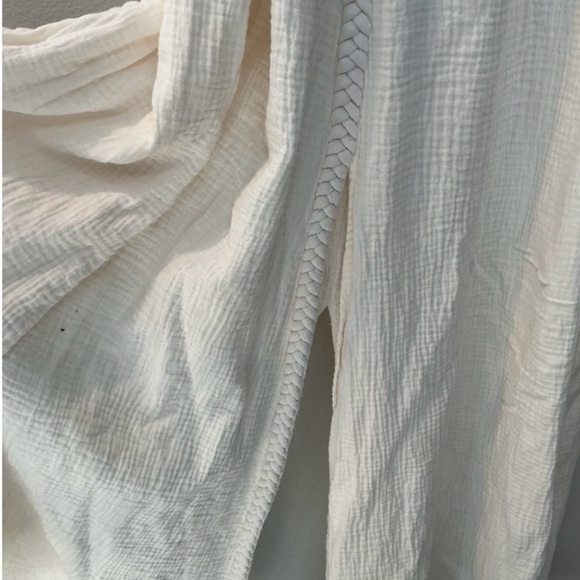 Aya Sacred Wear Off-White Simple Organic Cotton Boho Wedding Maxi Dress XS-L - Picture 7 of 13